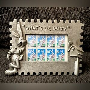 Vintage 1997 Looney Tunes Bugs Bunny Stamp Collection Frame “What’s Up Doc?”